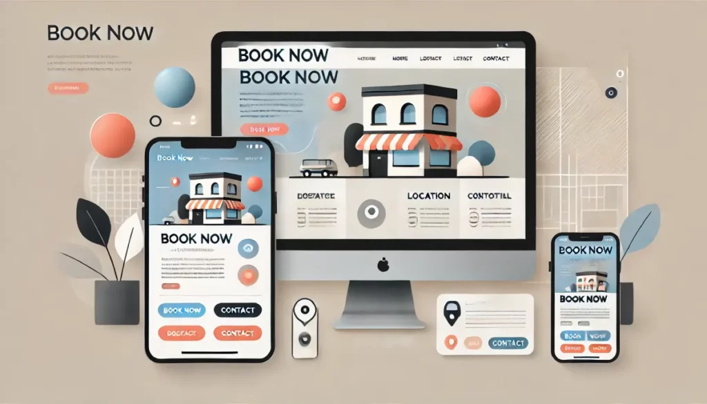Página web optimizada para móviles con diseño moderno, ideal para atraer clientes locales y mejorar la visibilidad en Google.